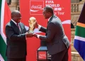 Cyril Ramaphosa gets his hands on FIFA World Cup trophy