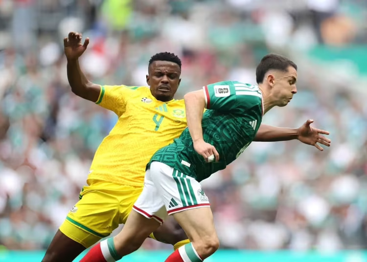 9-man Bafana Bafana fall to Mexico in World Cup opener