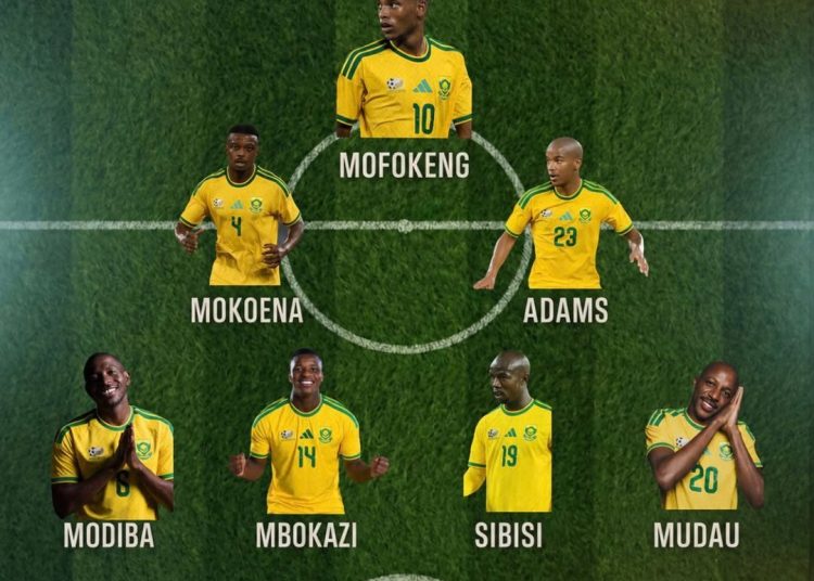 Perfect starting line up for Bafana Bafana against Czechia.  Make changes to thi…