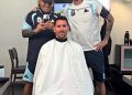 Lionel Messi getting a haircut ahead of tomorrow’s game. Who can tell me the na…