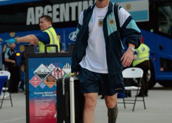 Lionel Messi on his way to New York for the World Cup Final!