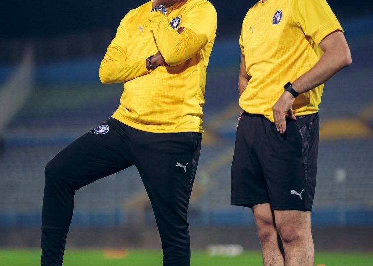 IN PICTURES  Rulani Mokwena takes charge of his first Pyramids FC training sessi…