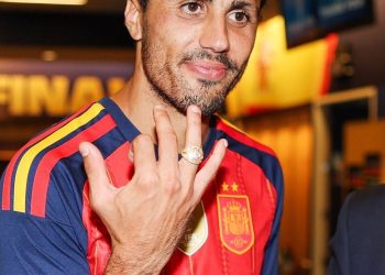 Rodri with his World Cup winners Ring