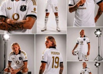 Orlando Pirates new “Haaland” Sebastian Pedersen wearing the club jersey number …